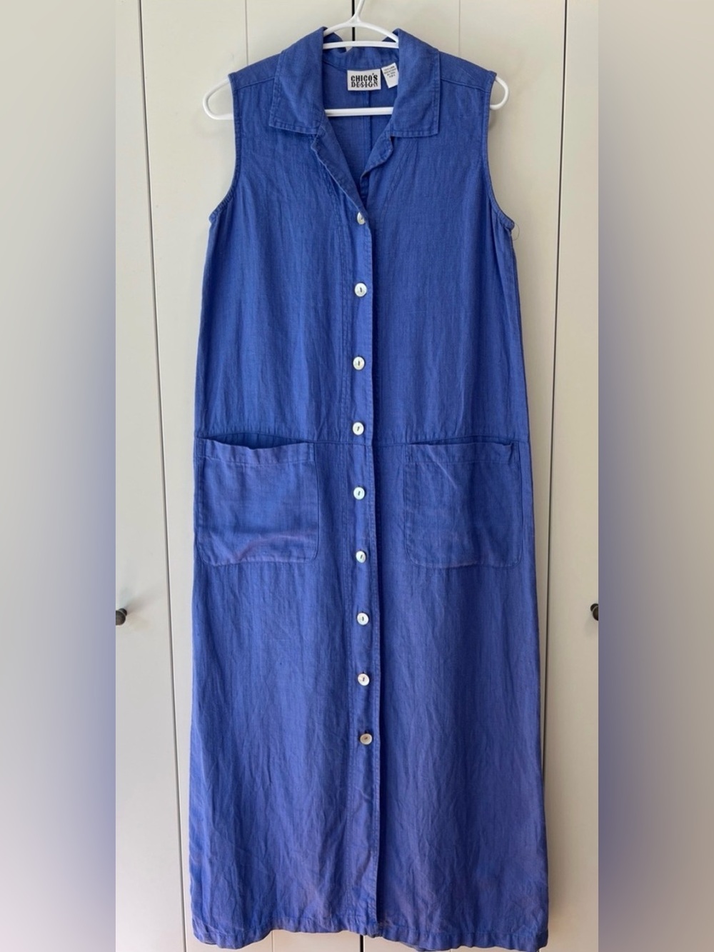Chico Periwinkle Linen Dress M